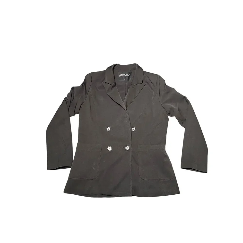 Nasty Gal Blazer 'Out of Hours' Black - Large